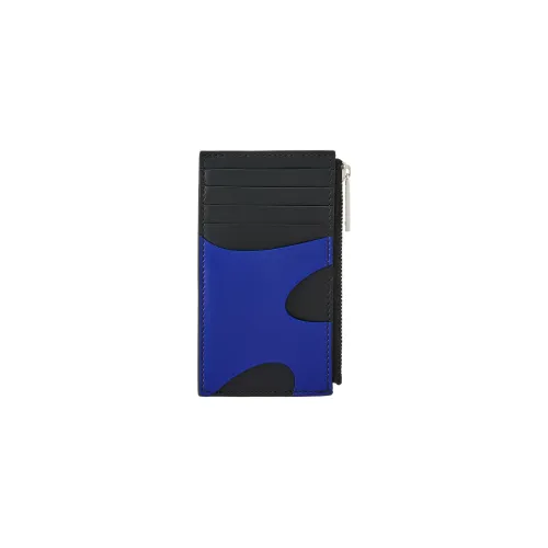 Ferragamo Держатель для карт из коровьей кожи Мужской Черный Синий