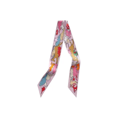 HERMES Шелковые шарфы Женские Розовый