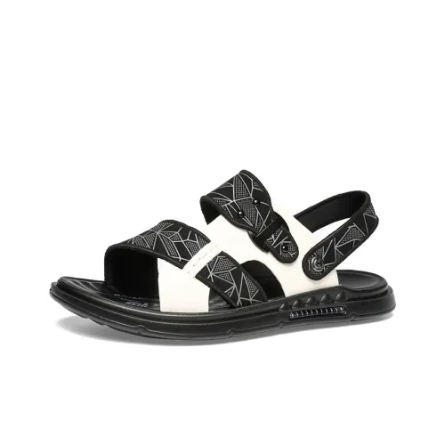 FAPAI Пляжные сандалии Мужской Черный Белый