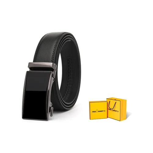 FREE RABBITⅡ Гладкая отделка Автоматическая застежка Для YOUNG и среднего возраста Бизнес Коровья кожа Ремни Мужской 3,5 см