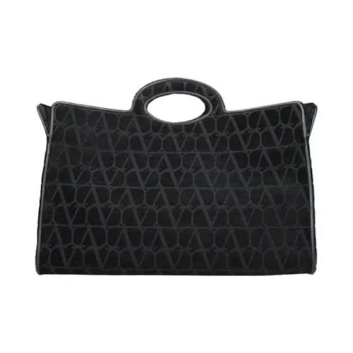 Valentino Холст Тоут Сумка Сумка для покупок Сумка через плечо Сумка обычная Женская Черная