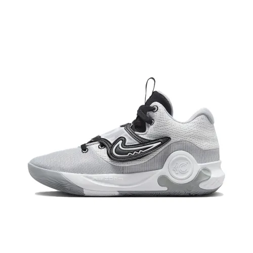 Nike KD Trey 5 X Цвет KD Shock Absorbers Противоскользящие Устойчивые к истиранию Низкий Топ Баскетбольные кроссовки Унисекс Серый Белый