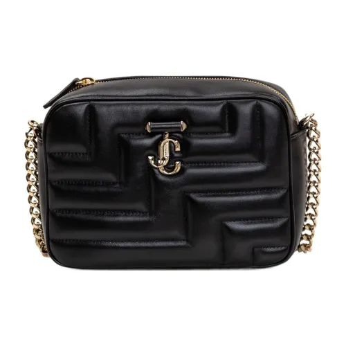 Jimmy Choo Leather Camera Bag Shoulder Bag Women's Black