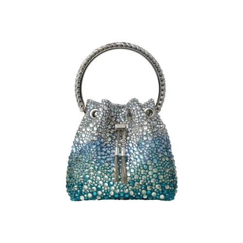 Jimmy Choo Кристальная атласная сумка через плечо с термальным трансфером и рунами женская павлин синий