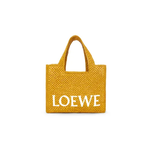 LOEWE Рафия Волокно Тоут Сумка Сумка для покупок Маленькая Сумка Женская Охра