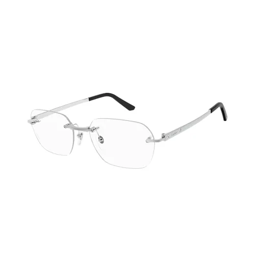 Cartier Титан Нерегулярная форма Оправы для очков Унисекс Серебряный