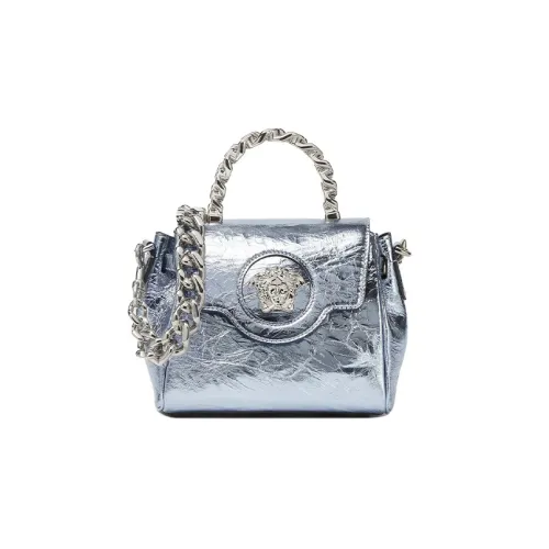 VERSACE La Medusa Овечья кожа Сумка через плечо Сумка Маленькая Женская Светло-синяя