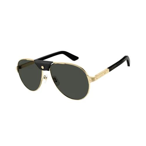 Cartier Металл Aviator Солнцезащитные очки Унисекс Золото