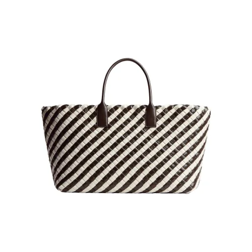 Bottega Veneta Хлопок лен тоут сумка сумка для покупок сумка большая женский белый умбра