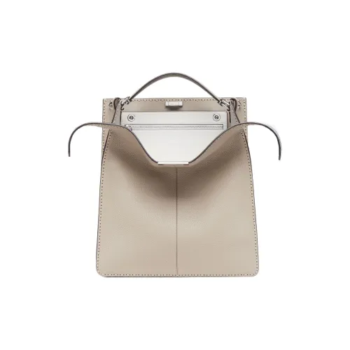 FENDI Peekaboo ISeeU Smooth Calfskin Tote Bag Shopping Bag Shoulder Bag Handbag Men's Light Umber