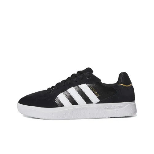 Adidas Originals Tyshawn Slip-Resistant Abrasion-Resistant Low-Top Skateboard Shoes Men's Black White Gold Adidas Originals Tyshawn Slip-Resistant Abrasion-Resistant Низкие Кеды для Скейтбординга Мужские Черный Белый Золото