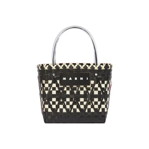 MARNI Полипропиленовая корзина из коровьей кожи сумка-тоут сумка для покупок сумка обычная женская черная