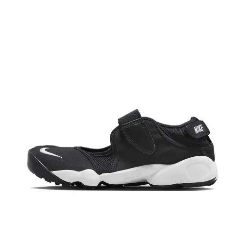 Nike Air Rift BR Дышащие Пляжные Сандалии Женские Черно-Белые
