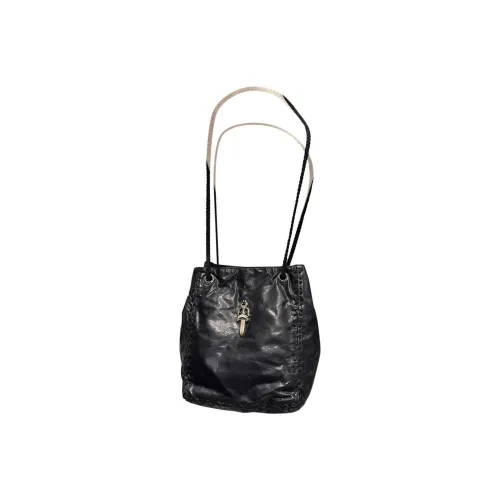 Chrome Hearts Кожа Одно Плечо Сумка Женская Черная