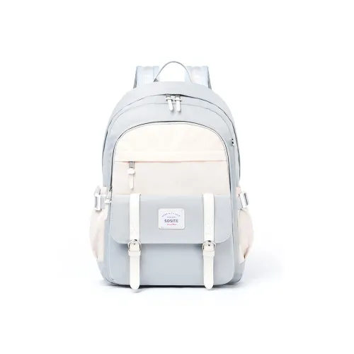 SOSITE Нейлон Ноутбук Сумка Рюкзак Средний Унисекс Синий Экрю черный Белый черный Фиолетовый