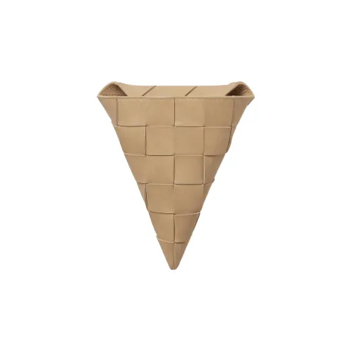 Bottega Veneta Бумага Коровья кожа Клатч Мини Женские Светло-коричневый