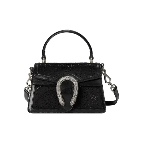 GUCCI Dionysus Шелковый атласная сумка через плечо мини сумка женская черная