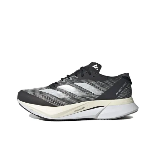 Adidas Adizero Boston 12 Slip-Resistant Low Top Беговые кроссовки Мужские Черно-Белые