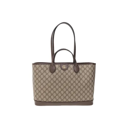 GUCCI Ophidia Кожа Панельная Холст Тоут Сумка Сумка для покупок Сумка среднего размера Женская