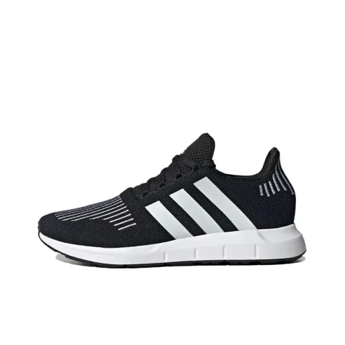 Adidas Swift Run 1,0 Slip-Resistant MID Беговые кроссовки Мужские Черно-белые