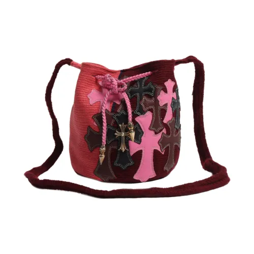 Chrome Hearts Кожа Ведро Сумка Сумка через плечо Женская Многоцветная