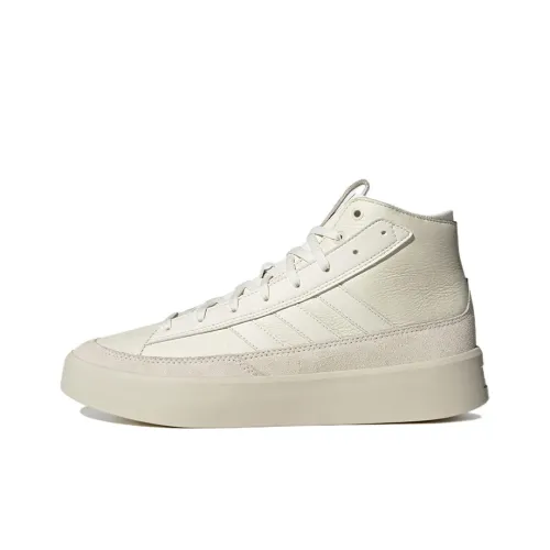 Adidas Znsored Slip Resistant High Top Скейтборд Кроссовки Унисекс Ecru