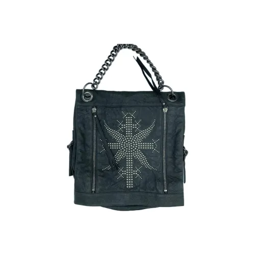 Chrome Hearts Кожа Рюкзак Женские Черный