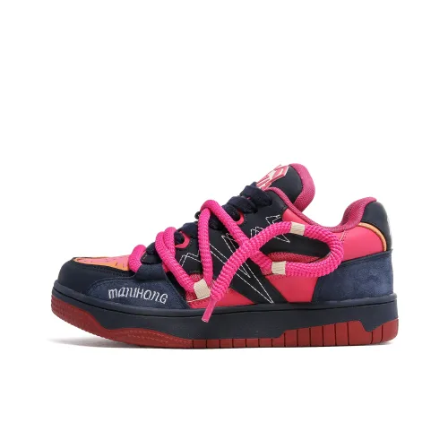 MR.PESIN Slip-resistant Abrasion-resistant Low-top Skateboard Shoes Unisex Blue Red MR.PESIN Противоскользящие Износостойкие Низкие Кеды для Скейтбординга Унисекс Синий Красный