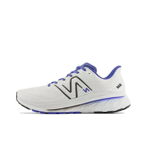 New Balance NB Свежий Foam X 860 v13 Низкий Топ Беговые кроссовки Мужские Белый Синий