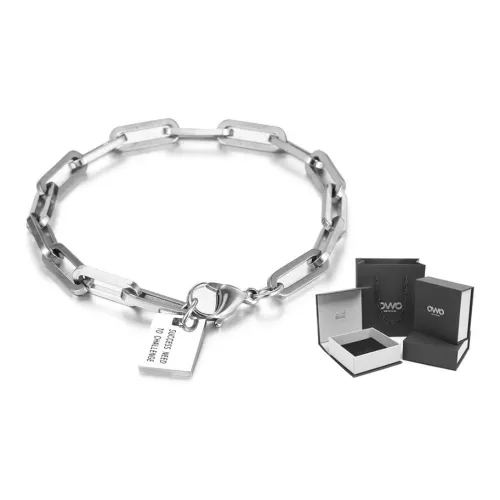 OWO Титановый стальной браслет унисекс серебряный