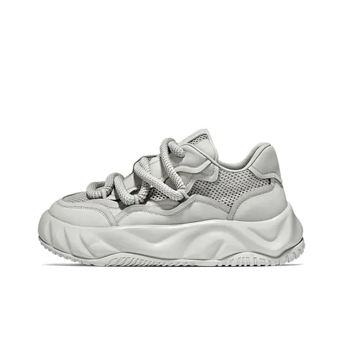 SALAXI Устойчивый к истиранию Низкий Топ Casual 5cm Мужской Серый