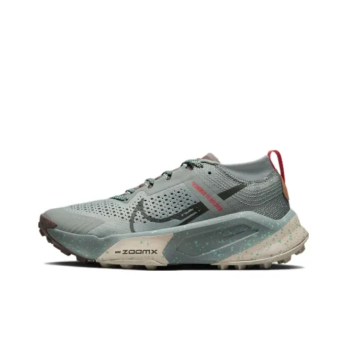 Nike ZoomX Zegama Trail Low Top Trail Беговые кроссовки Женские Асфальтовый серый