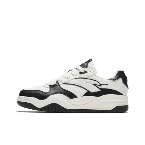 ANTA Wave Shoe Slip-Resistant Abrasion-Resistant Lightweight Low-Top Skateboard Shoes Men's Black White ANTA Волна Обувь Противоскользящая Устойчивая к Износу Легкий Низкий Топ Скейтборд Обувь Мужская Черный Белый