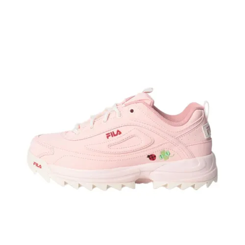 FILA Distorter Ladybird Амортизация Износостойкий Низкий Топ Повседневная Обувь Женская Розовая