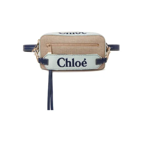 Chloe Woody Linen Canvas Сумка-бант Женская Зеленая Синяя