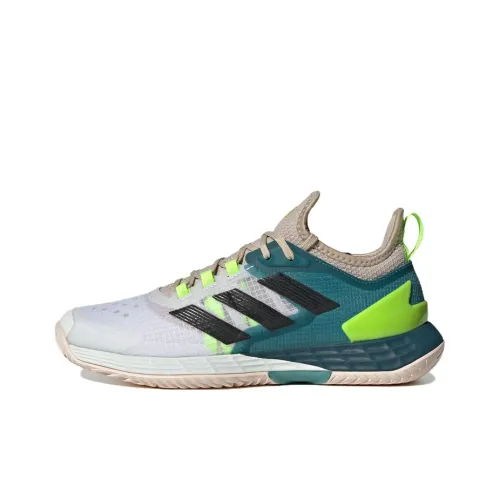 Adidas Adizero Ubersonic 4 .1 Противоскользящие Устойчивые к износу Низкий Топ Кроссовки для тенниса Женские Белые Зеленые Черные