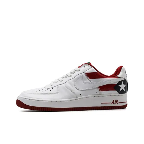 Nike Air Force 1 Abrasion Resistant Lightweight And Breathable Скейтборд Кроссовки Низ Мужские Белый Красный