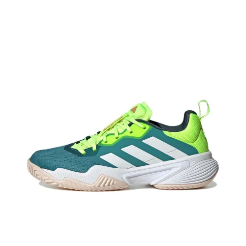 Adidas Barricade Slip-Resistant Abrasion-Resistant Low-Top Tennis Shoes Women's Green Yellow Adidas Barricade Противоскользящие Износостойкие Низкие Кроссовки для Тениса Женские Зеленый Желтый