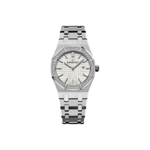 AUDEMARS PIGUET Кварцевый механизм Женские часы 33 мм Серебристый циферблат Корпус из нержавеющей стали Ремешок из нержавеющей стали