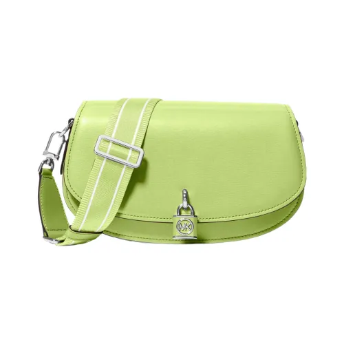 MICHAEL KORS Mila Кожа Курьерская Сумка Сумка через плечо Средняя Женская Лайм