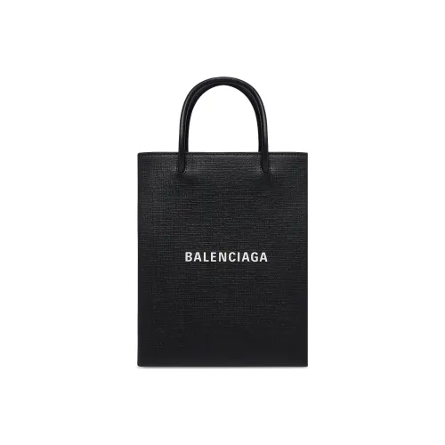 Balenciaga Квадратная сумка Tote из коровьей кожи сумка для покупок большая женская черная
