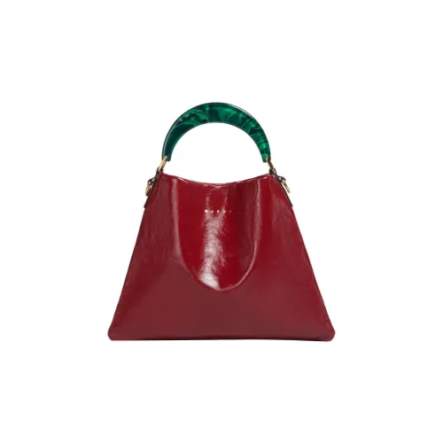 MARNI Venice Сумка из коровьей кожи сумка через плечо маленькая сумка на плечо женская цвет камень-красный