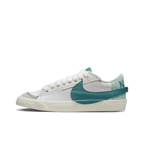 Nike Blazer Low Топ Скейтборд Кроссовки Женские Белые Зеленые