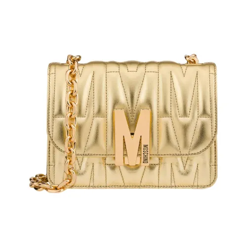 MOSCHINO Овчина Сумка через плечо Сумка на плечо Мини Женская Золотая