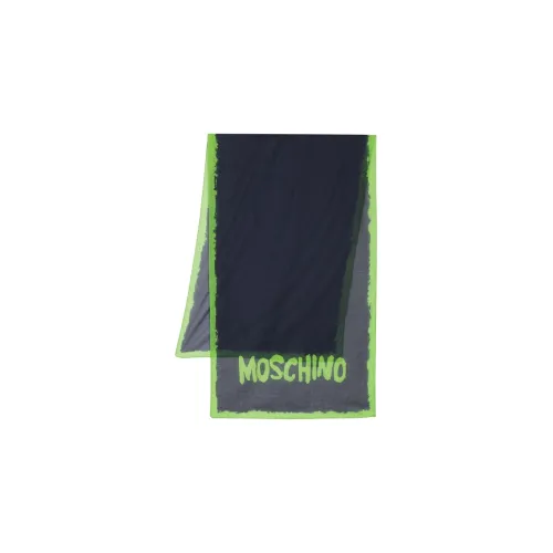 MOSCHINO Cotton Knit Шарфы Зеленый Мужской