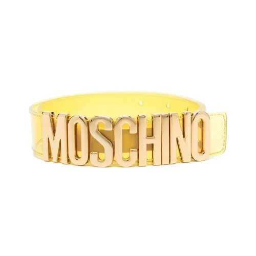 MOSCHINO PVC Кожаные ремни Желтые Женские