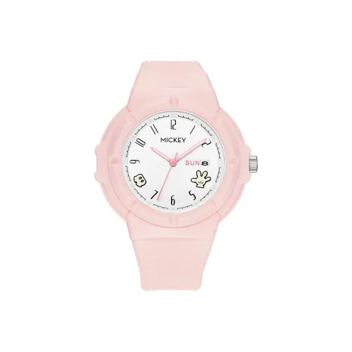Disney Mickey Series Кварцевый механизм TPU Ремешок Часы Унисекс Белый циферблат