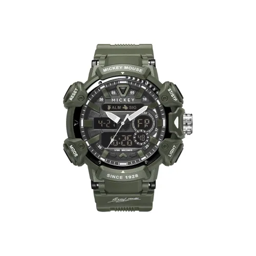 Disney Электроника Механизм Мужские Часы Mickey 52 мм Зеленые