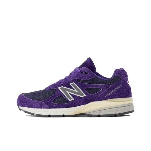 New Balance NB 990 V4 Low Топ Повседневный Городской Коммутирование Беговые кроссовки Унисекс Фиолетовый