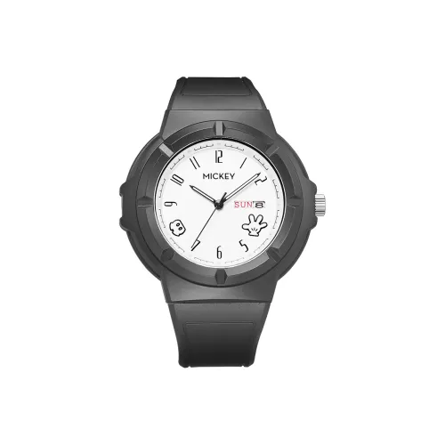 Disney Mickey Series Кварцевые Механические Часы Унисекс Белый Циферблат